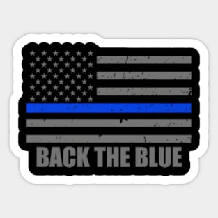 Law Enforcet Back The Blue Sticker